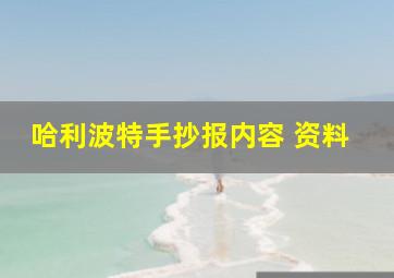 哈利波特手抄报内容 资料